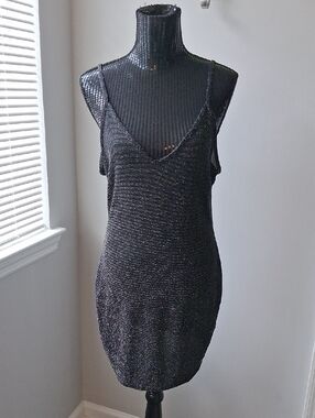 princess polly baby blue dress Stylish Beaded Sheath Cocktail Dress in Chic Black for Special Occasions main image 1